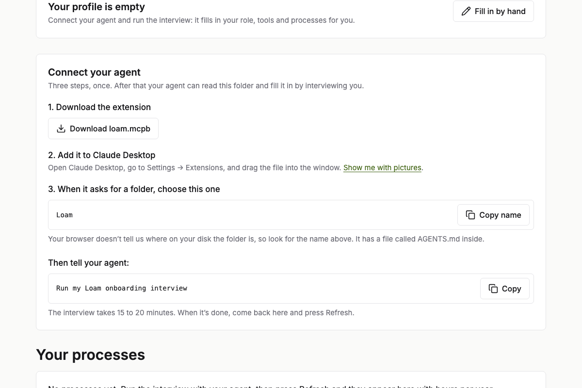 Connecting the folder to your agent in three steps